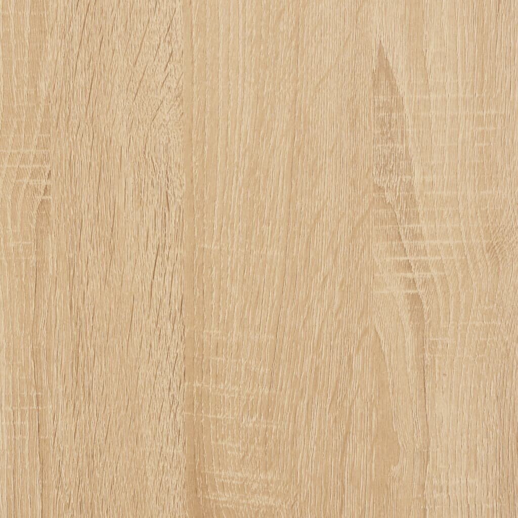 vidaXL LP-levyjen säilytyskaappi Sonoma-tammi 74,5x38x48 cm puu hinta ja tiedot | Kaapit | hobbyhall.fi