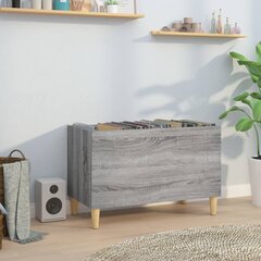 vidaXL LP-levyjen säilytyskaappi harmaa Sonoma 74,5x38x48 cm puu hinta ja tiedot | Kaapit | hobbyhall.fi