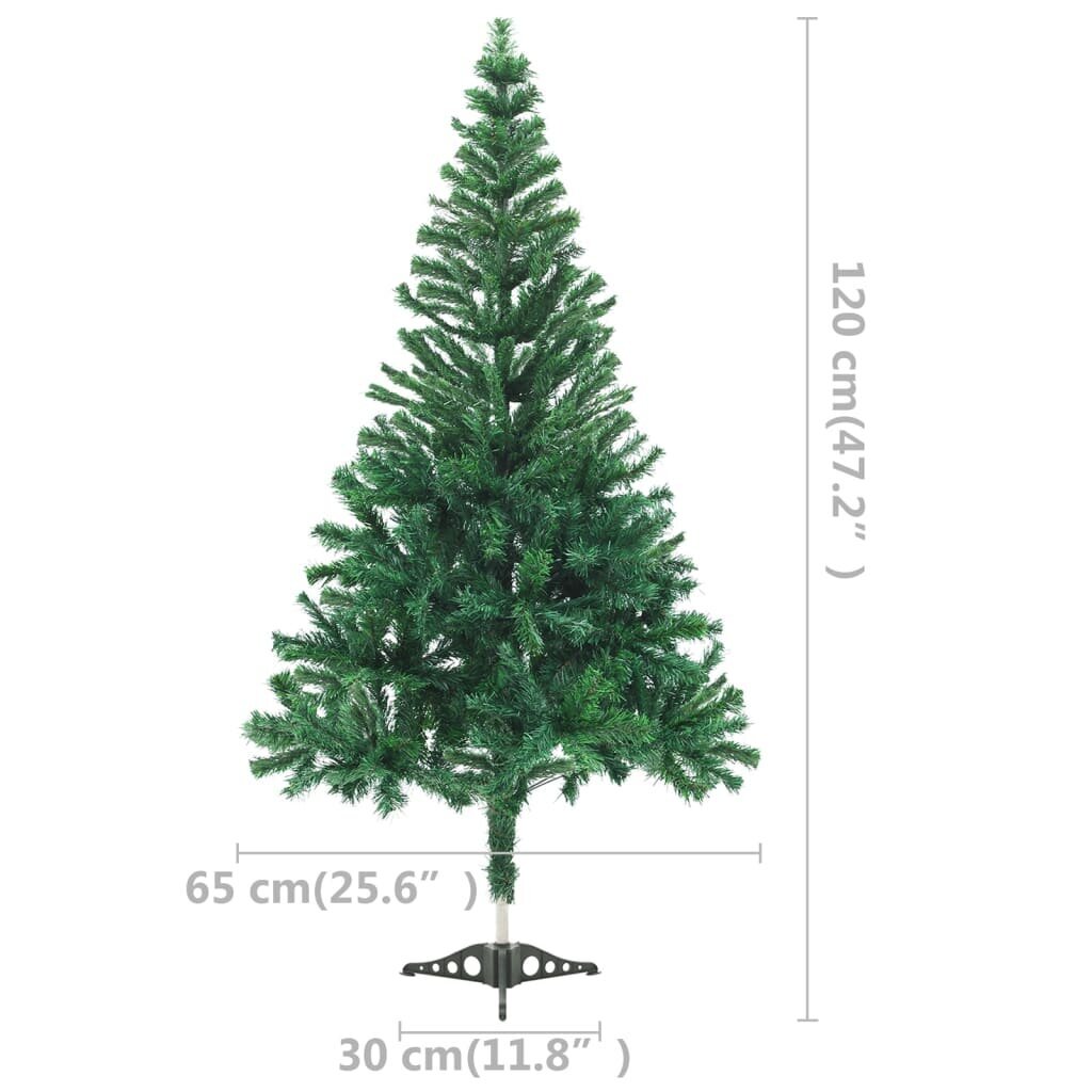 vidaXL Tekojoulukuusi palloilla esivalaistu 120 cm 230 oksaa hinta ja tiedot | Joulukuuset ja kranssit | hobbyhall.fi