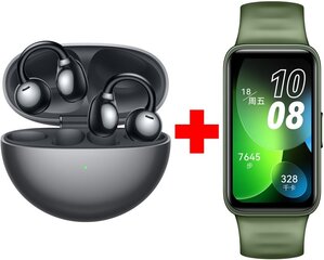 Huawei FreeClip Dove-T00 Black + Huawei Band 8 Emerald Green hinta ja tiedot | Huawei Tietokoneen lisälaitteet | hobbyhall.fi