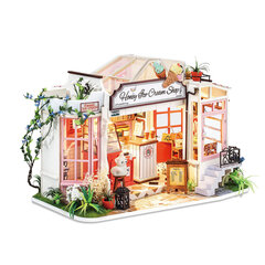 Rolife Honey Ice-cream Shop Miniature Dollhouse Kit DG148 hinta ja tiedot | LEGOT ja rakennuslelut | hobbyhall.fi