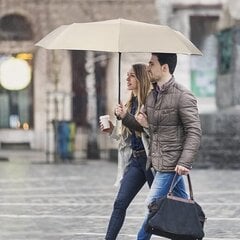 Automaattinen sateenvarjo, beige hinta ja tiedot | Naisten sateenvarjot | hobbyhall.fi