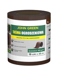 Aitateippi JohnGreen, 0,19 x 35 m + 20 klipsiä, tummanruskea hinta ja tiedot | Aidat ja tarvikkeet | hobbyhall.fi