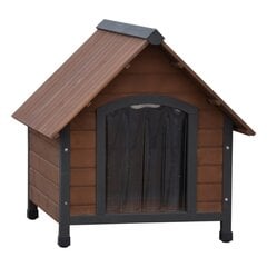 @Pet Koirankoppi Rustique muoviläpillä ruskea 102x82x87 cm hinta ja tiedot | Pedit ja pesät | hobbyhall.fi