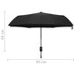 vidaXL Automaattisesti taittuva sateenvarjo musta 95 cm hinta ja tiedot | Naisten sateenvarjot | hobbyhall.fi