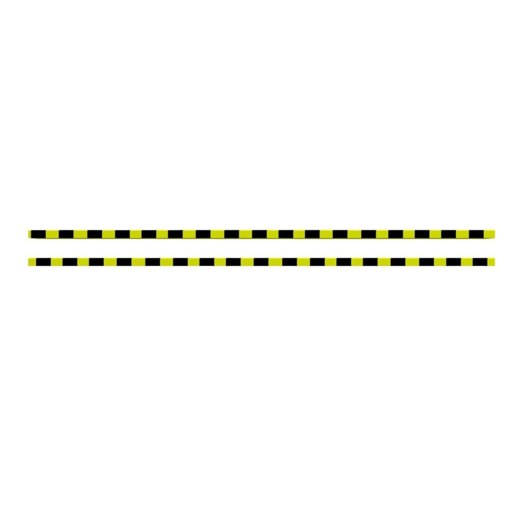 vidaXL Kulmasuojat 2 kpl keltainen ja musta 6x2x101,5 cm PU hinta ja tiedot | Lisätarvikkeet autoiluun | hobbyhall.fi
