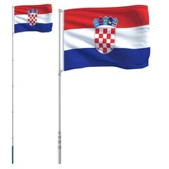 vidaXL Kroatian lippu ja lipputanko 5,55 m alumiini hinta ja tiedot | Liput | hobbyhall.fi