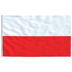 vidaXL Puolan lippu ja lipputanko 5,55 m alumiini hinta ja tiedot | Liput | hobbyhall.fi