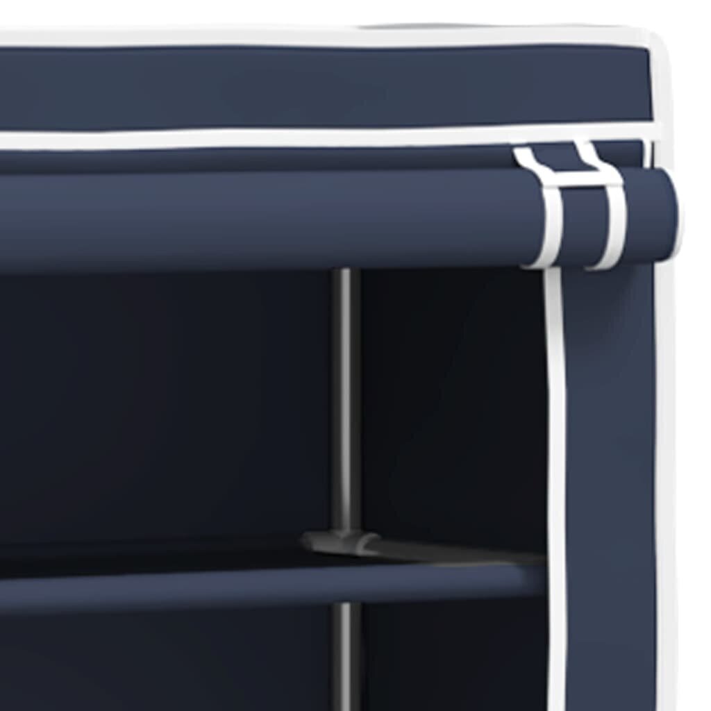 vidaXL Säilytyshylly pesukoneen ylle 2 tasoa sininen 71x29,5x170,5 cm hinta ja tiedot | Kylpyhuoneen sisustus | hobbyhall.fi