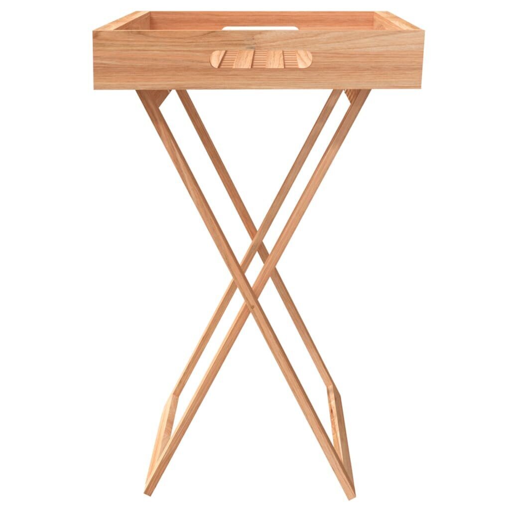 vidaXL Taitettava tarjotinpöytä 52x36x56,5 cm cm täysi pähkinäpuu hinta ja tiedot | Astiat | hobbyhall.fi