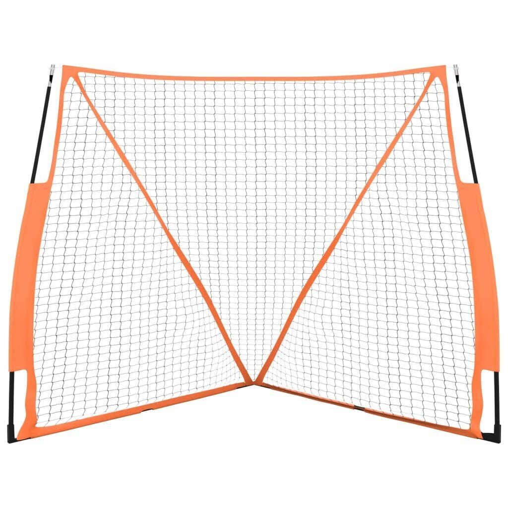 vidaXL Kannettava pesäpalloverkko oranssi/musta 183x182x183 cm teräs hinta ja tiedot | Baseball | hobbyhall.fi