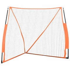 vidaXL Kannettava pesäpalloverkko oranssi/musta 183x182x183 cm teräs hinta ja tiedot | Baseball | hobbyhall.fi