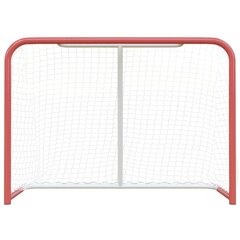 vidaXL Jääkiekkomaali verkolla punavalkoinen 153x60x118 cm teräs/PES hinta ja tiedot | Jääkiekko | hobbyhall.fi