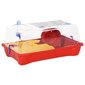 vidaXL Hamsterin häkki punainen 57x33x26 cm polypropeeni hinta ja tiedot | Pieneläinten häkit ja tarvikkeet | hobbyhall.fi