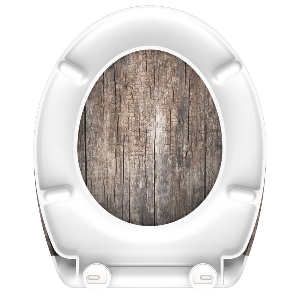 SCHÜTTE Duroplast WC-istuin Soft-Close OLD WOOD kuvio hinta ja tiedot | Kylpyhuoneen sisustus | hobbyhall.fi
