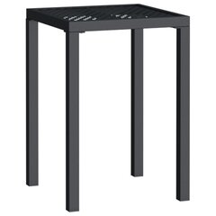 vidaXL Puutarhapöytä antrasiitti 50x50x72 cm teräs hinta ja tiedot | Puutarhapöydät | hobbyhall.fi