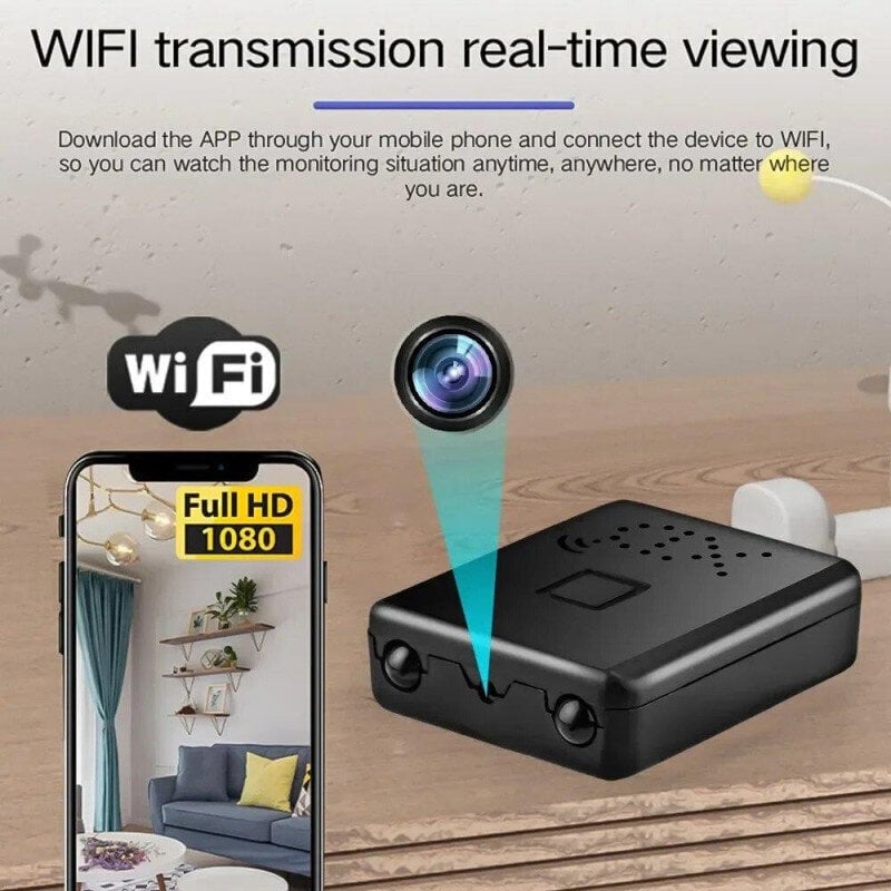 Mini XD Wifi -kamera HD 4K 1080P langaton sisäkamera yötallennuksella 90 asteen kulmassa hinta ja tiedot | Valvontakamerat | hobbyhall.fi