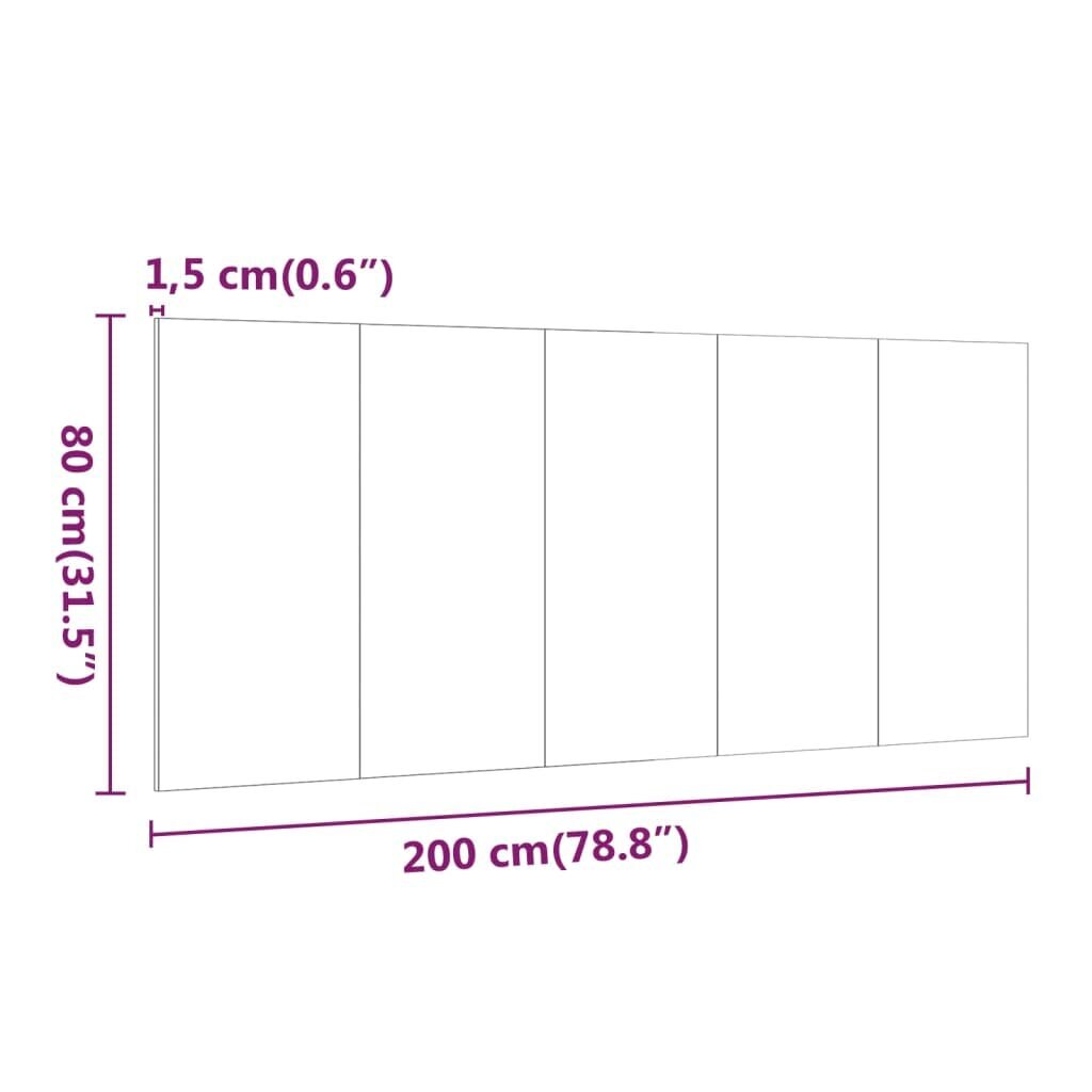 vidaXL Sängynpääty Sonoma-tammi 200x1,5x80 cm tekninen puu hinta ja tiedot | Sängyt | hobbyhall.fi