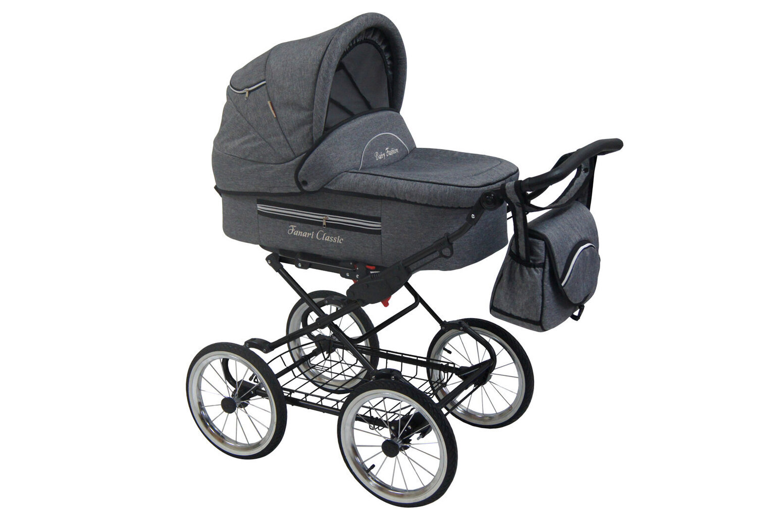 Lastenvaunut Fanari Classic Baby Fashion 3in1, Grey hinta ja tiedot | Vaunut ja rattaat | hobbyhall.fi