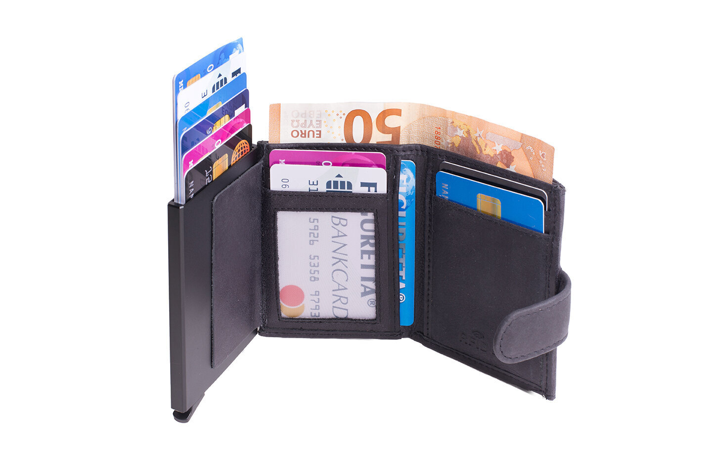 Luottokorttiteline, musta hinta ja tiedot | Miesten lompakot | hobbyhall.fi
