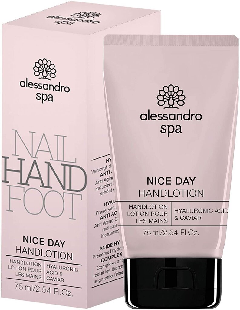 Alessandro Spa Nice Day Hand Lotion 75ml hinta ja tiedot | Vartalovoiteet ja -emulsiot | hobbyhall.fi