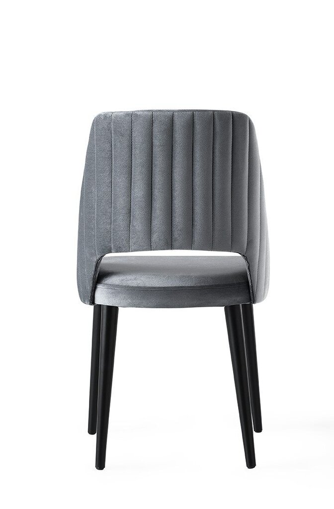 Tuolisetti Kalune Design Acelya, 4 kpl, harmaa/musta hinta ja tiedot | Ruokapöydän tuolit | hobbyhall.fi