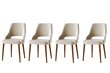 Tuolisetti Kalune Design Acelya, 4 kpl, beige/ruskea hinta ja tiedot | Ruokapöydän tuolit | hobbyhall.fi