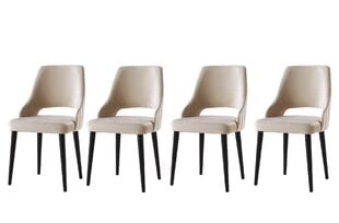 Tuolisetti Kalune Design Acelya, 4 kpl, beige/musta hinta ja tiedot | Ruokapöydän tuolit | hobbyhall.fi