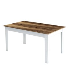 Pöytä Kalune Design Milan 520, ruskea/valkoinen hinta ja tiedot | Ruokapöydät | hobbyhall.fi