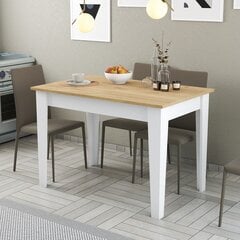 Pöytä Kalune Design Kiev 512, ruskea/valkoinen hinta ja tiedot | Ruokapöydät | hobbyhall.fi