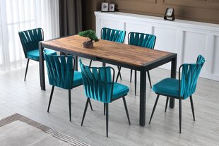 Pöytä Kalune Design Silva-1011, musta/ruskea hinta ja tiedot | Ruokapöydät | hobbyhall.fi