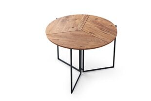 Pöytä Kalune Design Yaprak-1201, ruskea/musta hinta ja tiedot | Ruokapöydät | hobbyhall.fi
