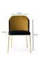 Tuolisetti Kalune Design Dore - 106, 4 kpl, musta/kulta hinta ja tiedot | Ruokapöydän tuolit | hobbyhall.fi