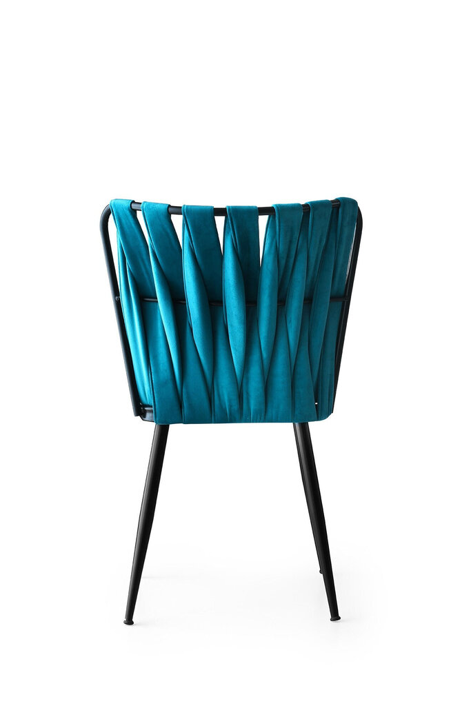 Tuolisetti Kalune Design Kusali-228, 4 kpl, sininen/musta hinta ja tiedot | Ruokapöydän tuolit | hobbyhall.fi