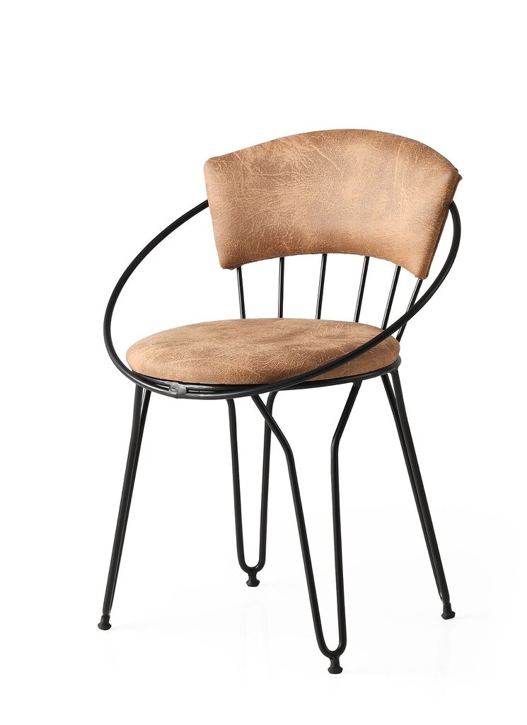 Tuolisetti Kalune Design Istanbul 268, 2 kpl, beige/musta hinta ja tiedot | Ruokapöydän tuolit | hobbyhall.fi