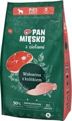 Pan Mięsko keskikokoisille koirille, yrttejä, naudanlihaa ja kania, 9 kg hinta ja tiedot | Pan Mięsko Lemmikit | hobbyhall.fi