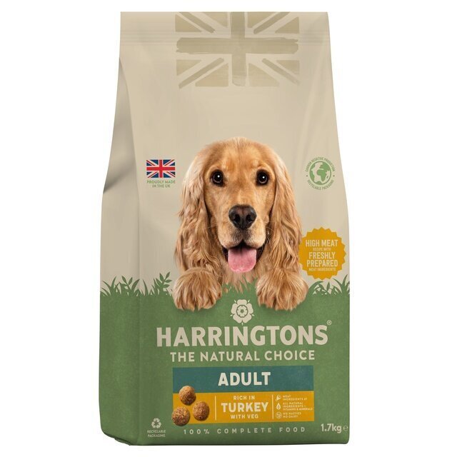 Harringtons Complete koirille, kalkkunaa ja vihanneksia, 1,7 kg hinta ja tiedot | Koiran kuivaruoka | hobbyhall.fi
