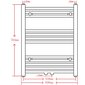 Kylpyhuoneen keskuslämmityspyyheteline musta suora 600 x 764 mm hinta ja tiedot | Kylpyhuoneen patterit ja pyyhekuivaimet | hobbyhall.fi