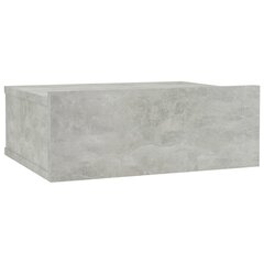 vidaXL Kelluva yöpöytä betoninharmaa 40x30x15 cm lastulevy hinta ja tiedot | Yöpöydät | hobbyhall.fi