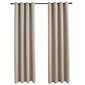 vidaXL Pimennysverhot metallirenkailla 2 kpl beige 140x245 cm hinta ja tiedot | Verhot | hobbyhall.fi