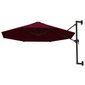 vidaXL Seinäkiinnitteinen aurinkovarjo metallitangolla 300 cm punainen hinta ja tiedot | Aurinkovarjot ja markiisit | hobbyhall.fi