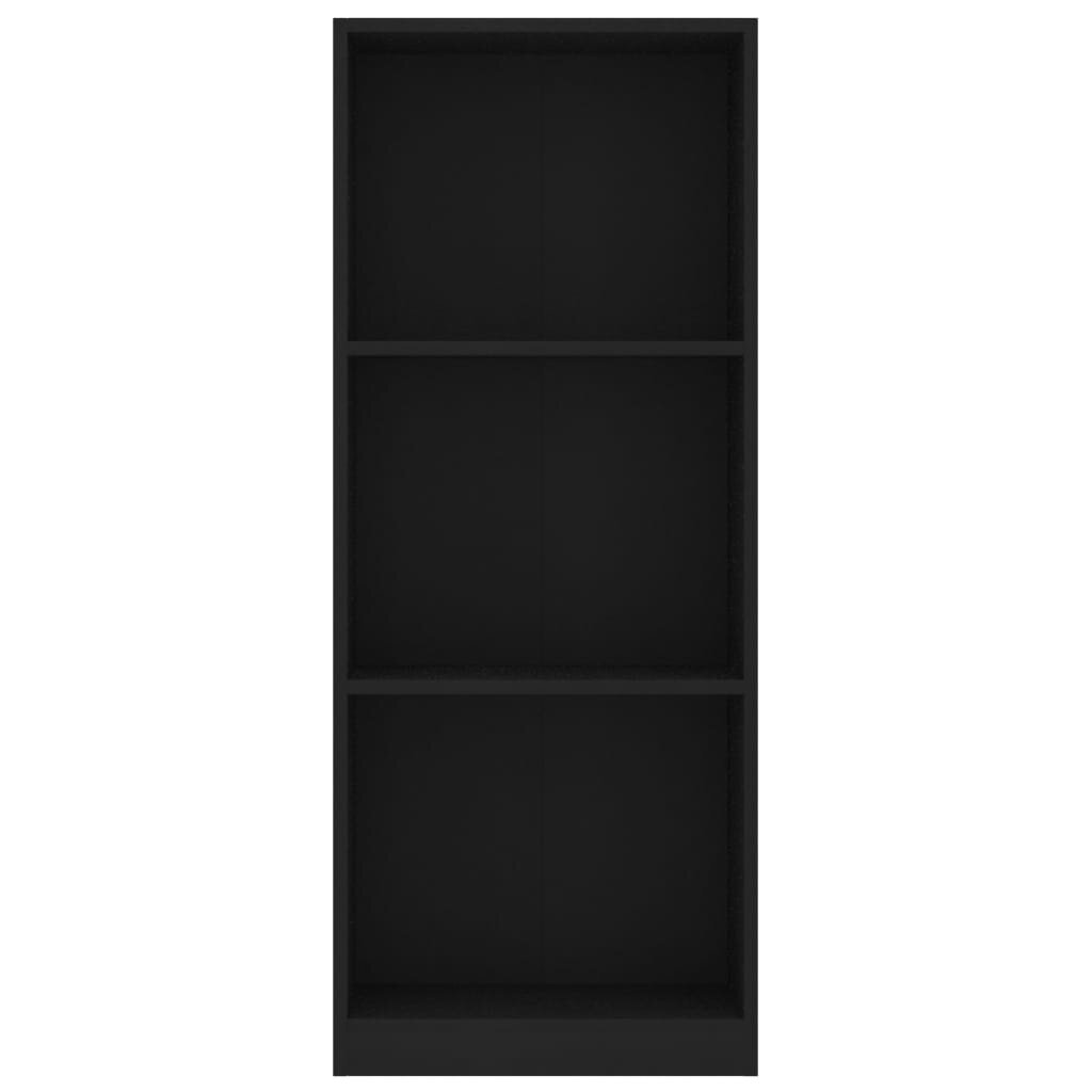 vidaXL 3-tasoinen kirjahylly musta 40x24x108 cm lastulevy hinta ja tiedot | Hyllyt | hobbyhall.fi
