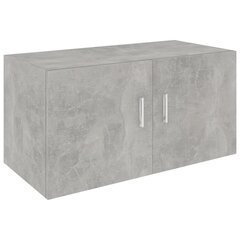 vidaXL Seinäkaappi betoninharmaa 80x39x40 cm lastulevy hinta ja tiedot | Hyllyt | hobbyhall.fi