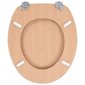 vidaXL WC-istuin hard close kannella MDF bambukuvio hinta ja tiedot | WC-istuimen lisätarvikkeet | hobbyhall.fi