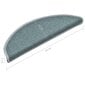 vidaXL Porrasmatot 15 kpl sininen 56x17x3 cm hinta ja tiedot | Isot matot | hobbyhall.fi