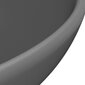 vidaXL Ylellinen pesuallas pyöreä matta tummanharmaa 32,5x14cm keraami hinta ja tiedot | Pesualtaat | hobbyhall.fi