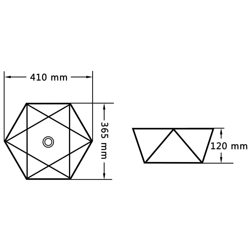 vidaXL Pesuallas 41x36,5x12 cm keraaminen valkoinen hinta ja tiedot | Pesualtaat | hobbyhall.fi