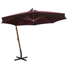 vidaXL Riippuva päivänvarjo tangolla viininpun. 3,5x2,9 m täysi kuusi hinta ja tiedot | Aurinkovarjot ja markiisit | hobbyhall.fi