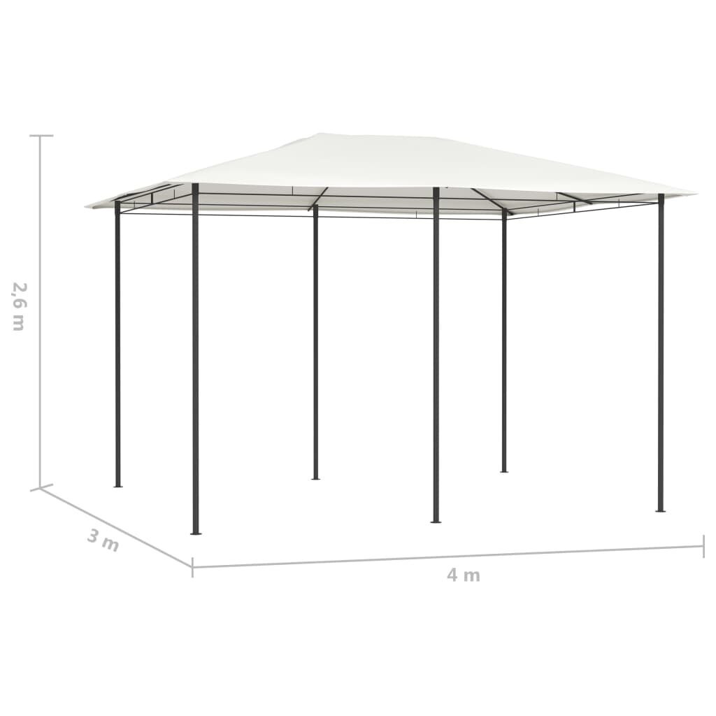 vidaXL Huvimaja 3x4x2,6 m kerma 160 g/m² hinta ja tiedot | Puutarhapaviljongit | hobbyhall.fi