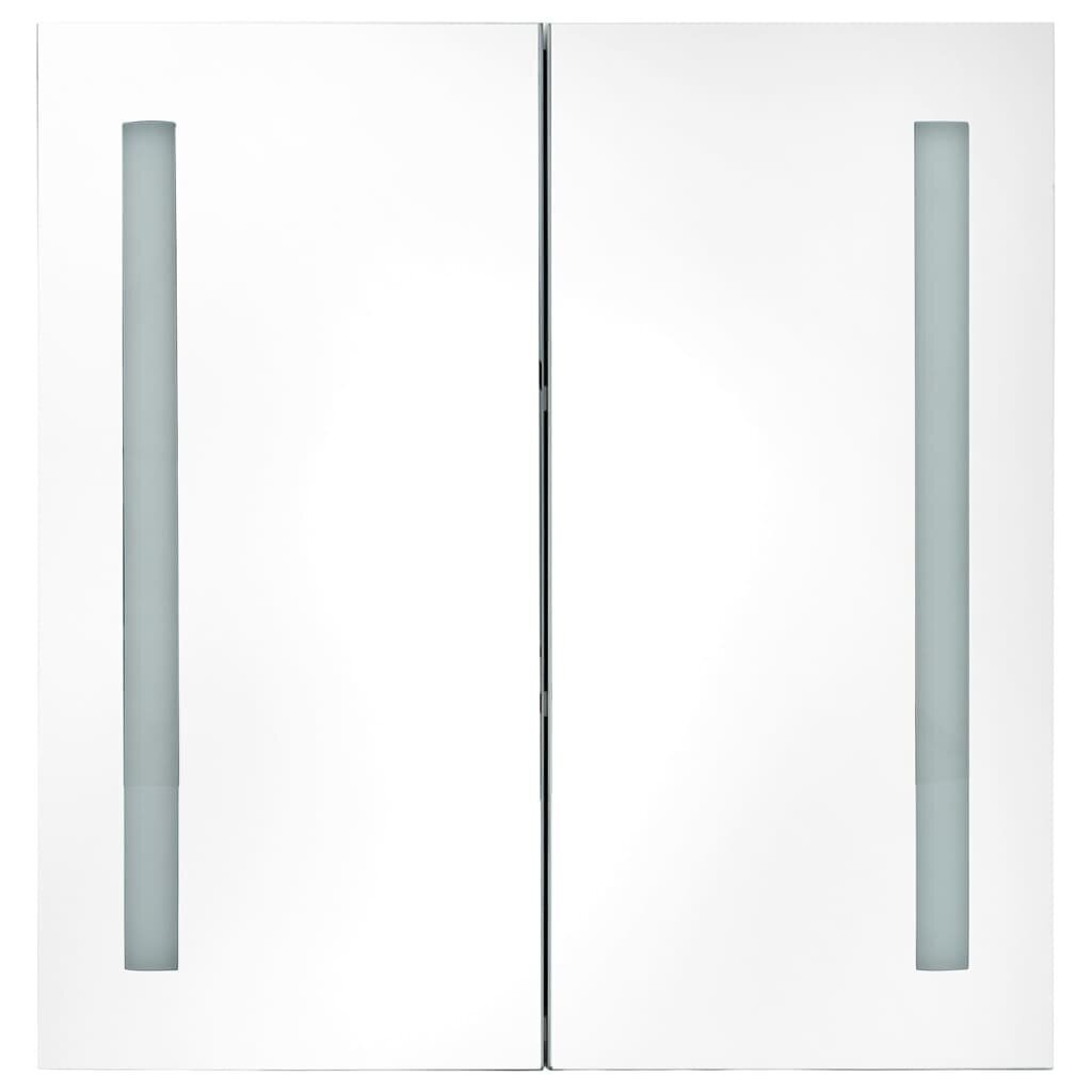 vidaXL LED kylpyhuoneen peilikaappi tammi 62x14x60 cm hinta ja tiedot | Kylpyhuonekaapit | hobbyhall.fi